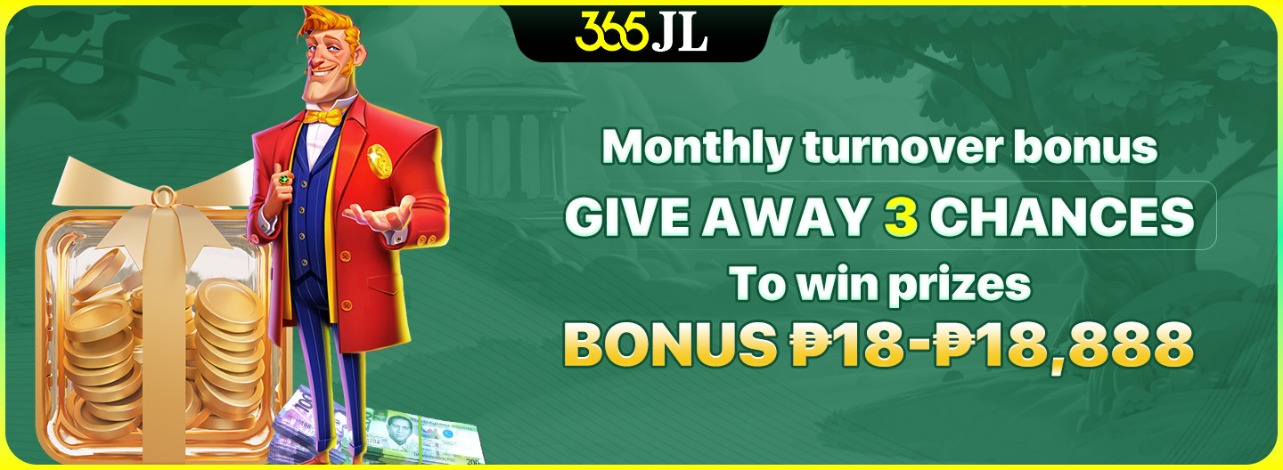 Monthly turnover bonus with prizes up to ₱18,888
